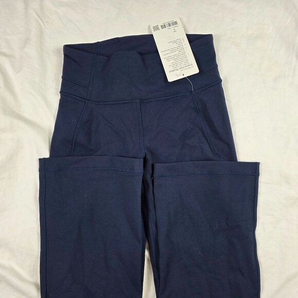 Lululemon Groove Pants Bootcut Womens Size 6 Blue High-Rise Full-On Luon Pants - Picture 3 of 12